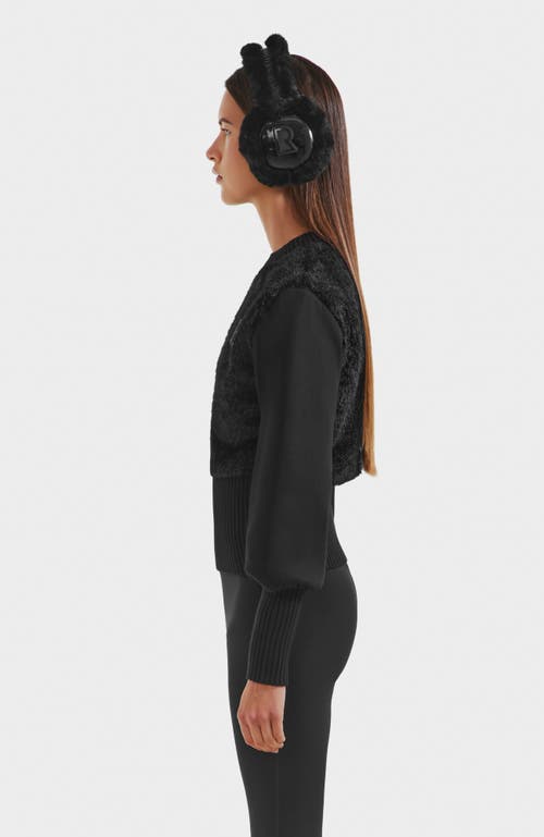 Rudsak Florence Plush Crewneck Sweater In Black