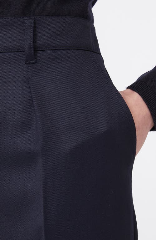 Max Mara Cannes Pleated Wool Twill Pants In Black