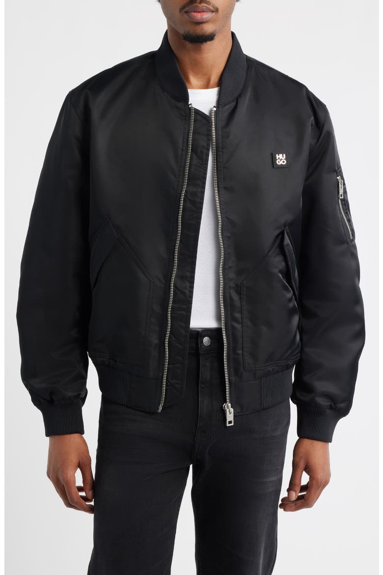 Badam Bomber Jacket, Main, color, BLACK