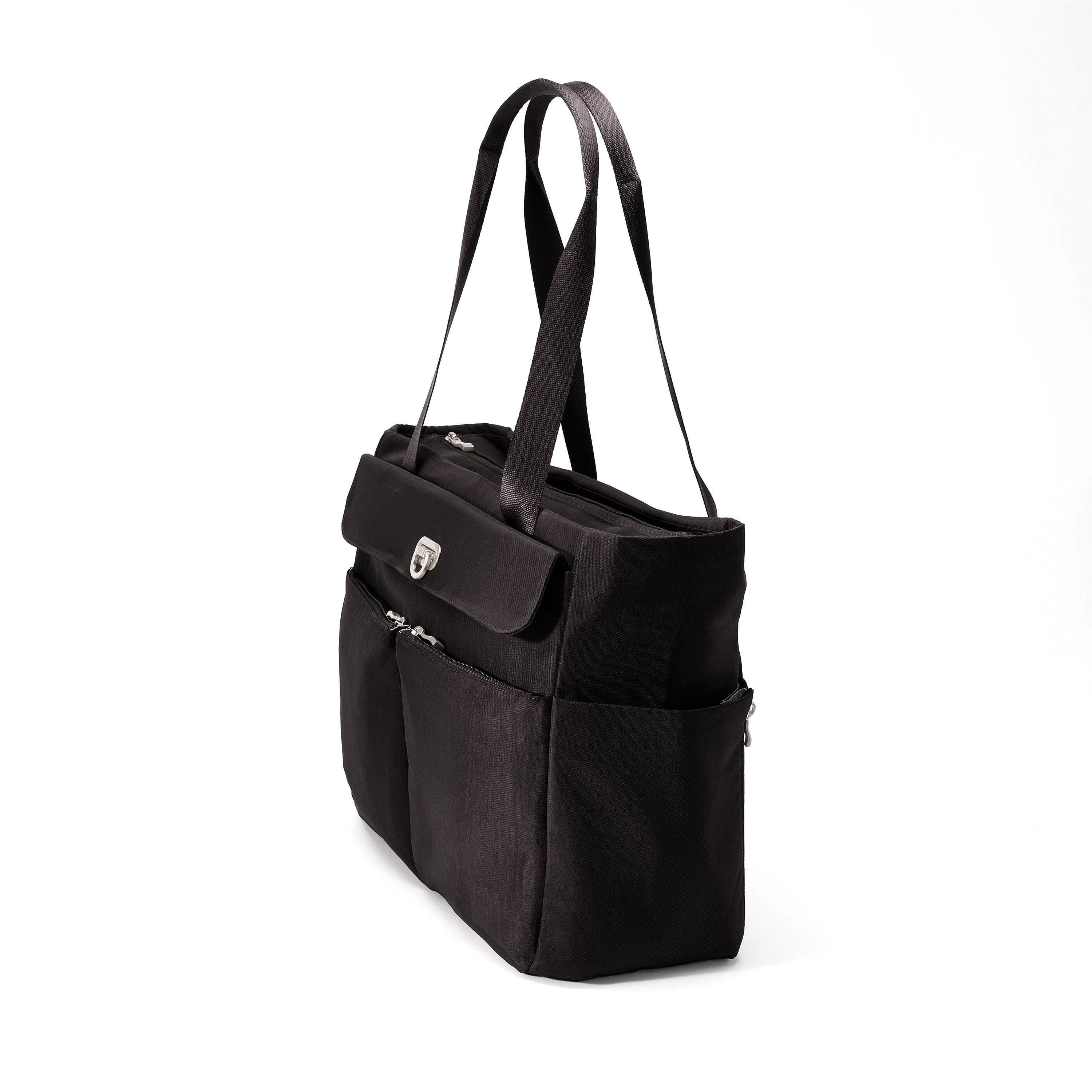 Coastal Flip Lock Tote, Alternate, color, Black