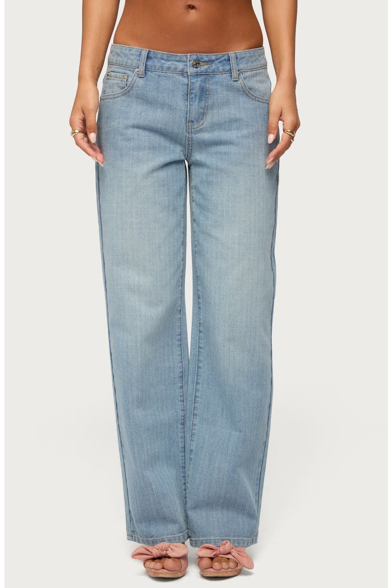 Cresida Low Rise Straight Leg Jeans, Main, color, LIGHT-BLUE-WASHED