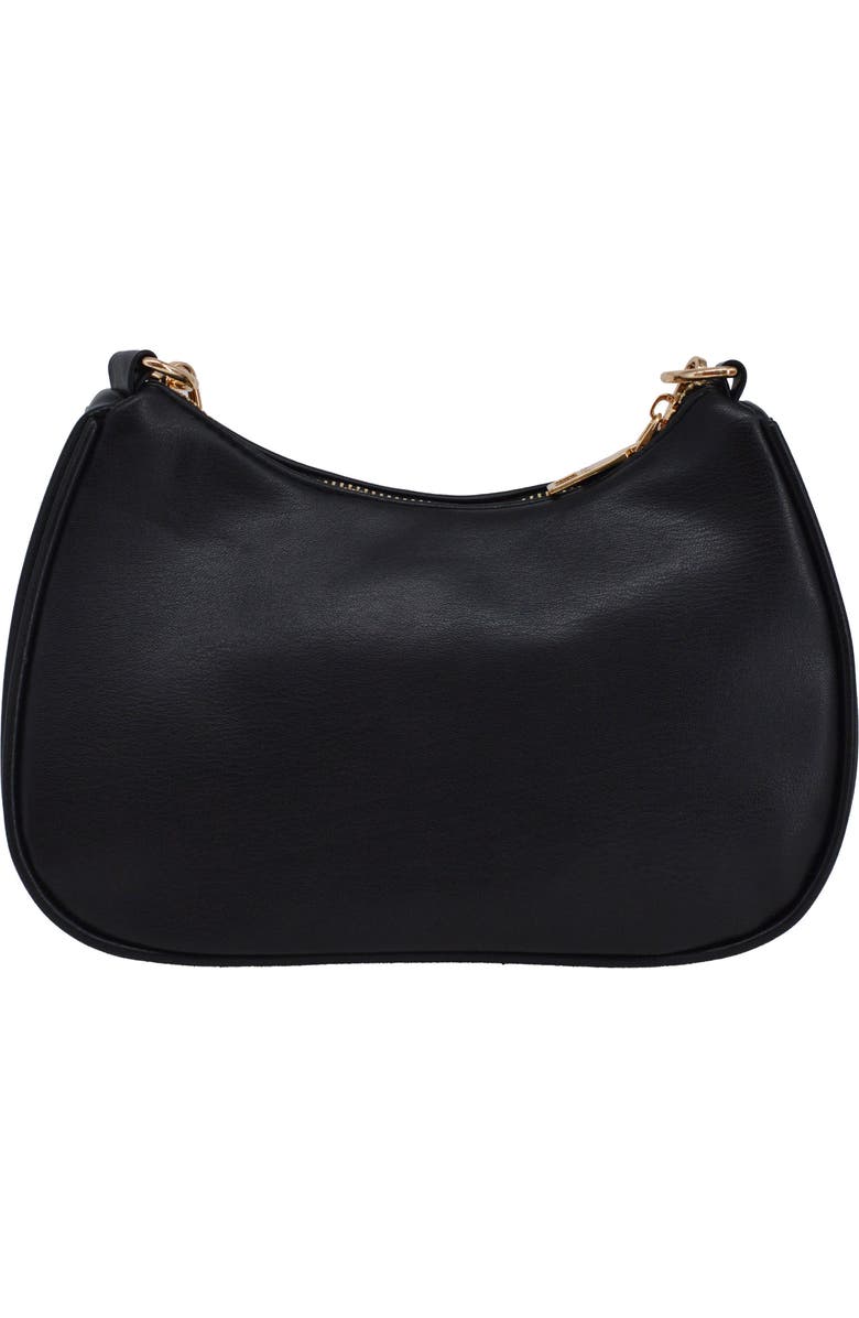 bebe Yara Woven Crossbody Bag with Zip Pouch, Alternate, color, Black