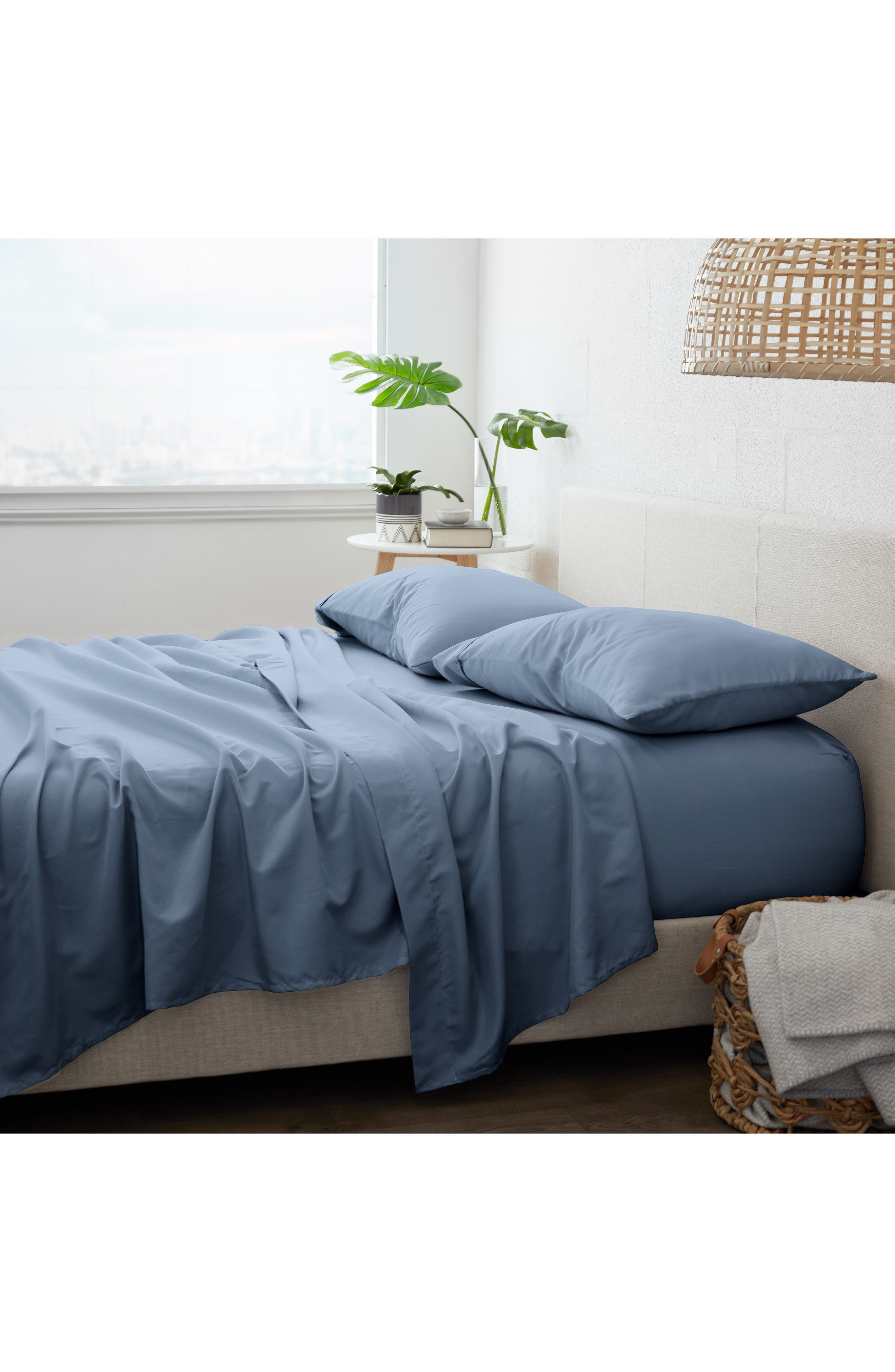 HOMESPUN Solid Sheet 4-Piece Set