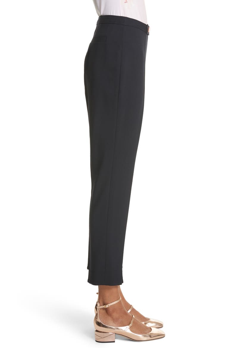 Ted Working Title Front Slit Skinny Trousers, Alternate, color, NAVY