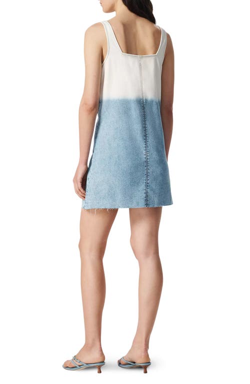 Rag & Bone Womens Blchs Jayde Square-neck Denim-blend Mini Dress In Blue