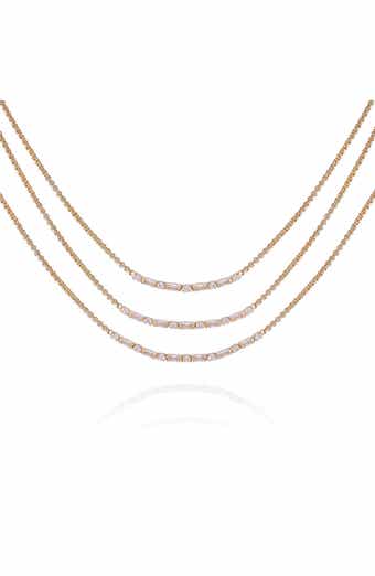 Vince Camuto Crystal Layered Necklace