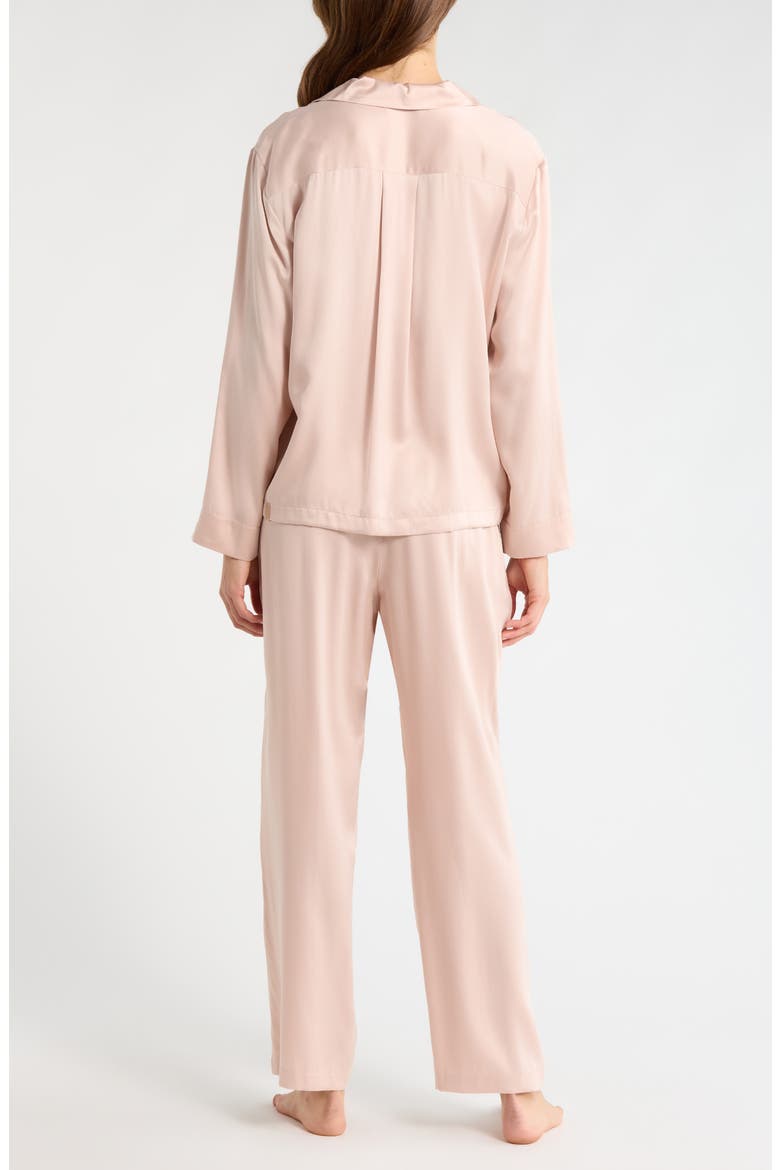 Print Washable Silk Pajamas, Alternate, color, DELICATE PINK