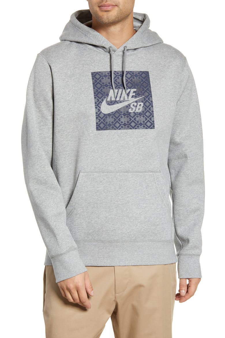 Nomad Hooded Sweatshirt, Main, color, DARK GREY HEATHER/ OBSIDIAN