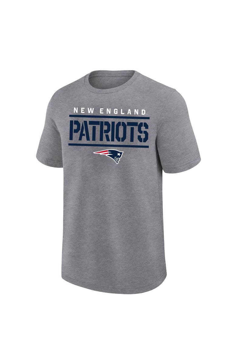 FANATICS Men's Fanatics Heather Gray New England Patriots Big & Tall Top Notch T-Shirt, Alternate, color, Heather Gray