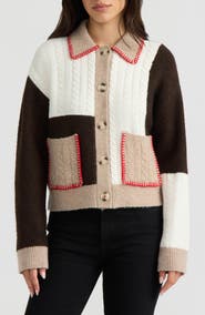 Hunter Patchwork Cable Knit Cardigan
