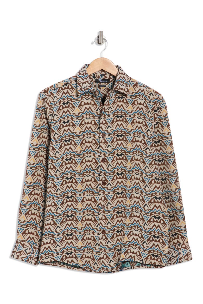 Tapestry Shirt Jacket, Alternate, color, TAN