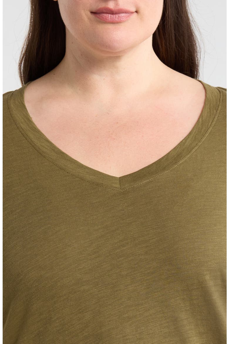 V-Neck T-Shirt, Alternate, color, BURNT OLIVE GREEN