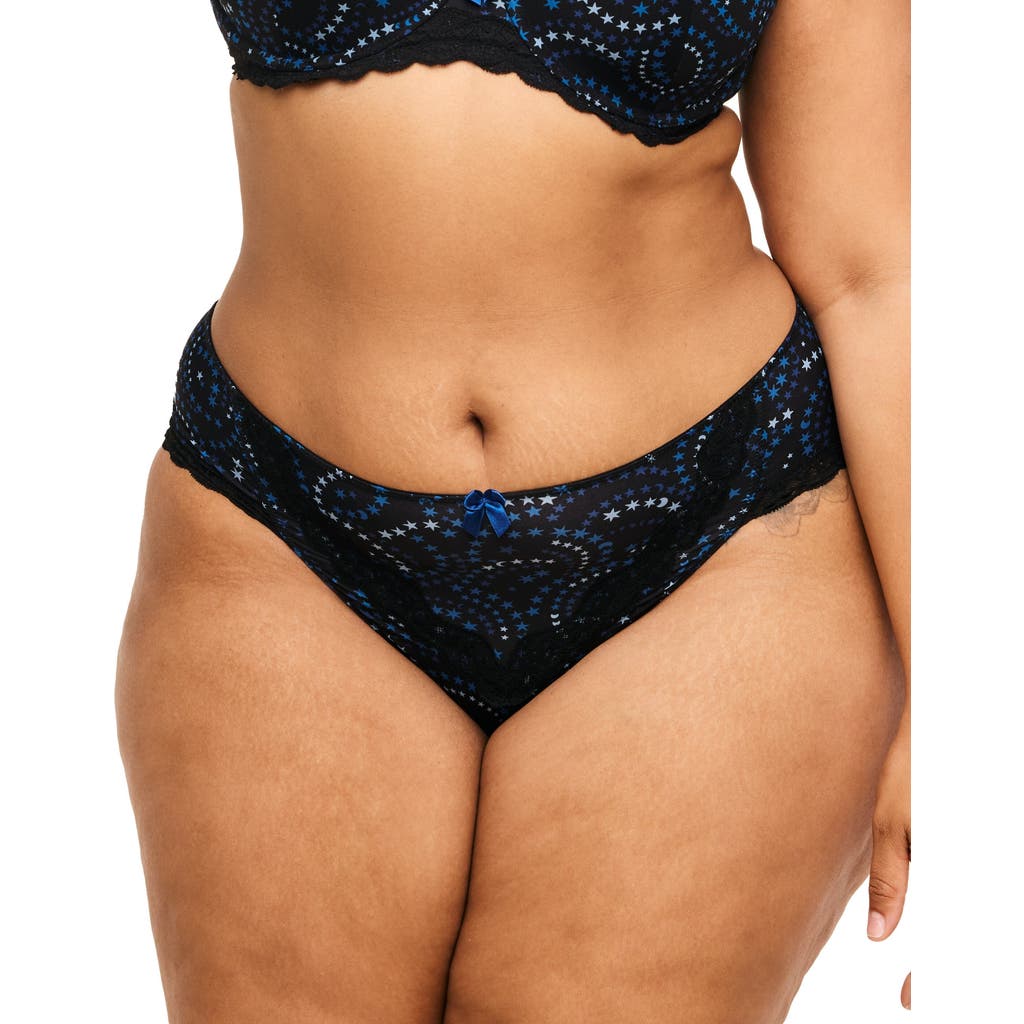 Shop Adore Me Nare Thong Panties In Novelty Black