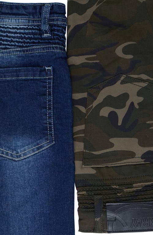X-ray Xray Kids' Assorted 2-pack Slim Fit Stretch Moto Jeans In Multi