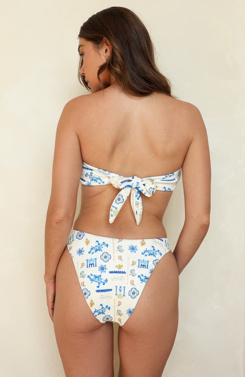 Dippin Daisys Lotus Bandeau Bikini Top In Blue