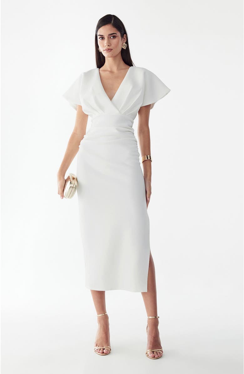 BWLDR Eliza Midi Dress, Alternate, color, White