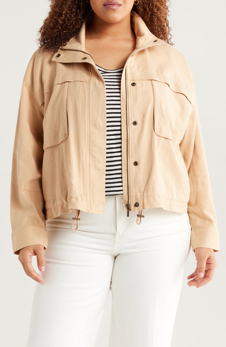Caslon<sup>®</sup> Utility Jacket, Main, color, Tan Shore
