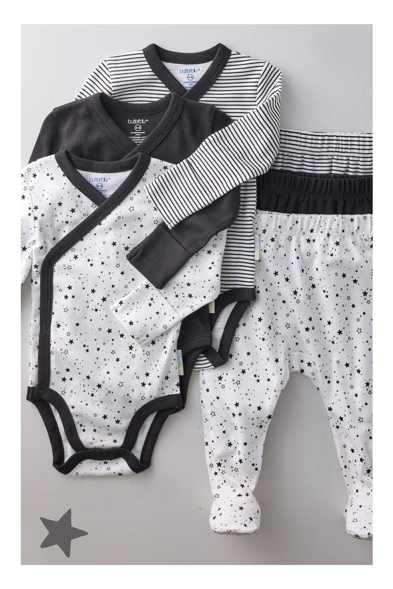 Fallon Footed Organic Cotton Assorted 3-Pack Pants, Alternate, color, BLACK TWINKLE