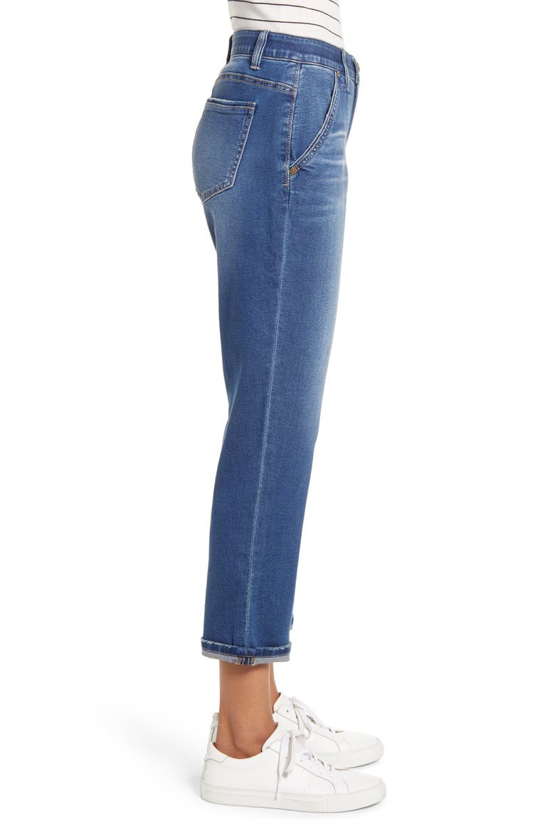 Ab-Solution Straight Leg Jeans (Nordstrom Exclusive), Alternate, color, BLUE
