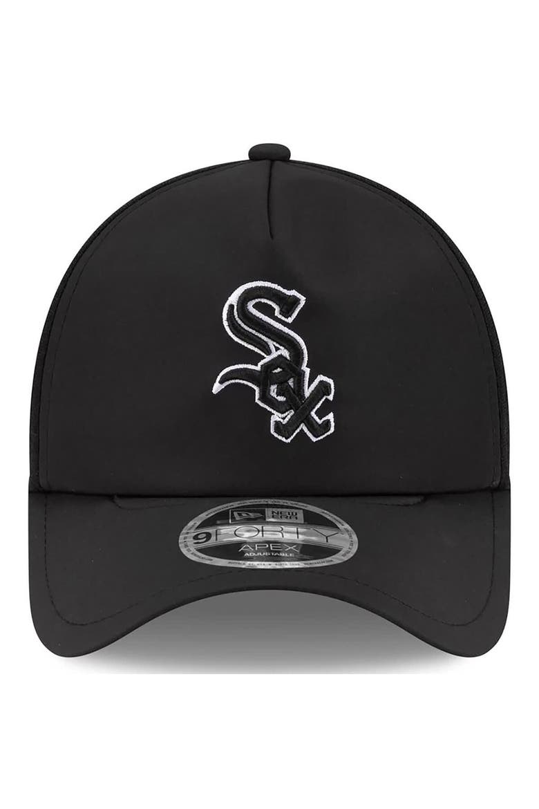 Men's New Era Black Chicago White Sox 2026 Batting Practice Apex 9FORTY Adjustable Trucker Hat, Alternate, color, Black