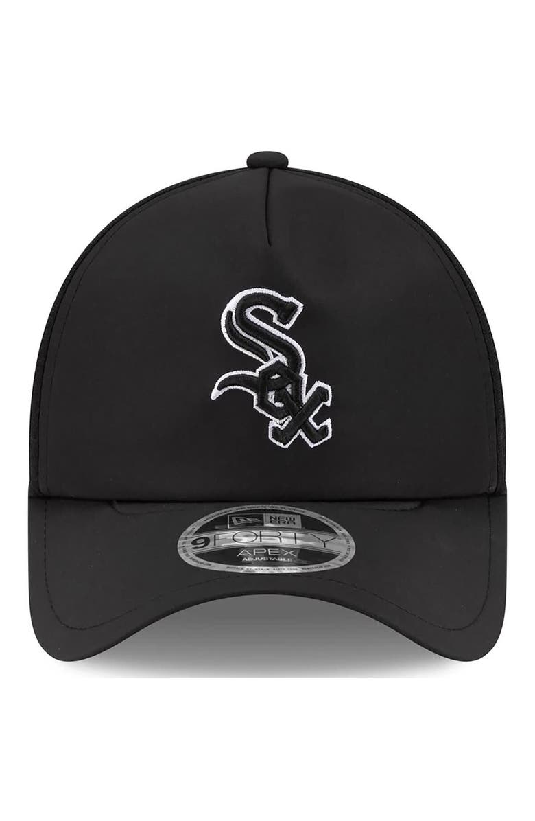 New Era Men's New Era Black Chicago White Sox 2026 Batting Practice Apex 9FORTY Adjustable Trucker Hat, Alternate, color, Black