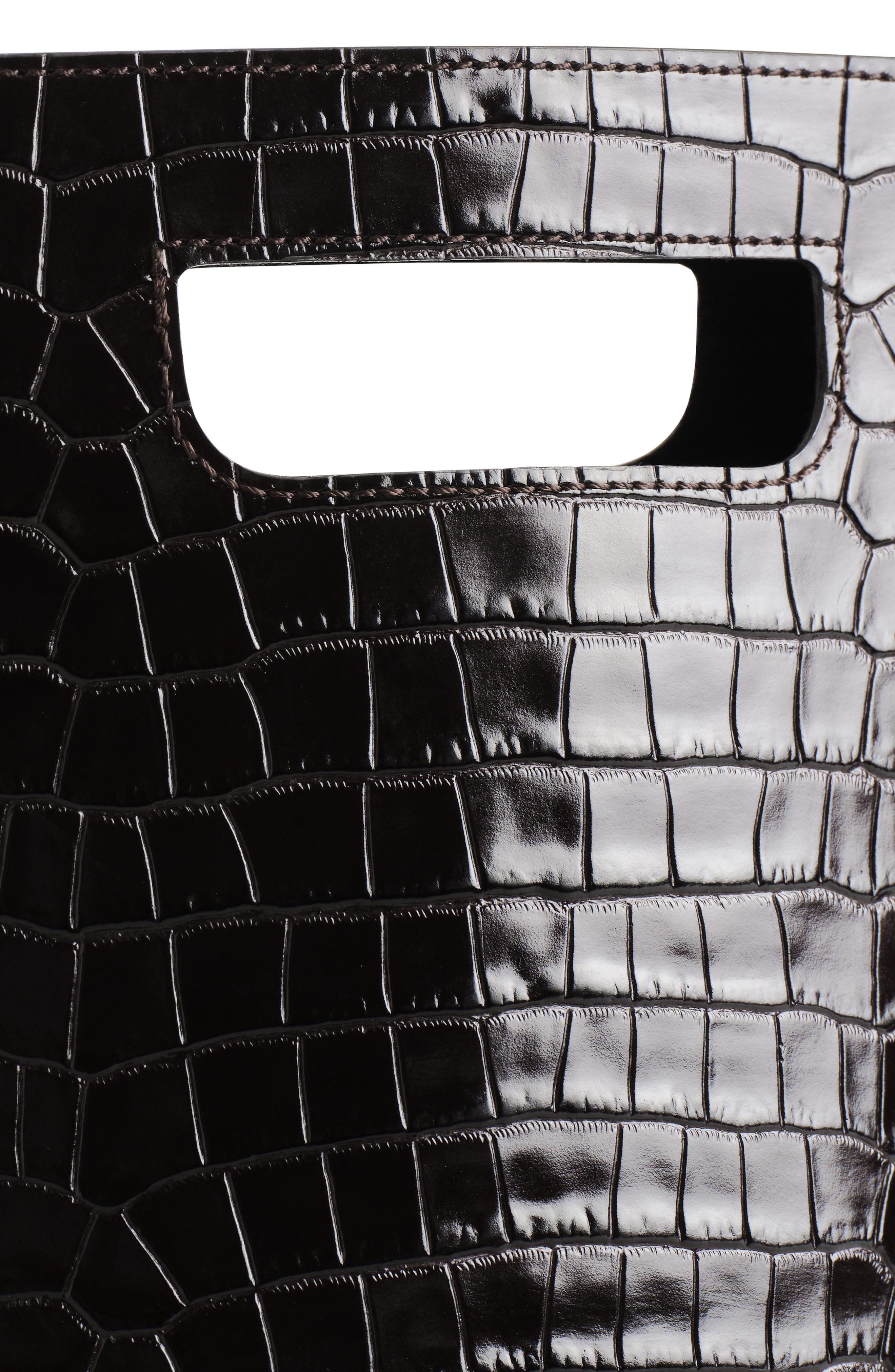 COS Small Croc Embossed Leather Crossbody Bag, Alternate, color, 