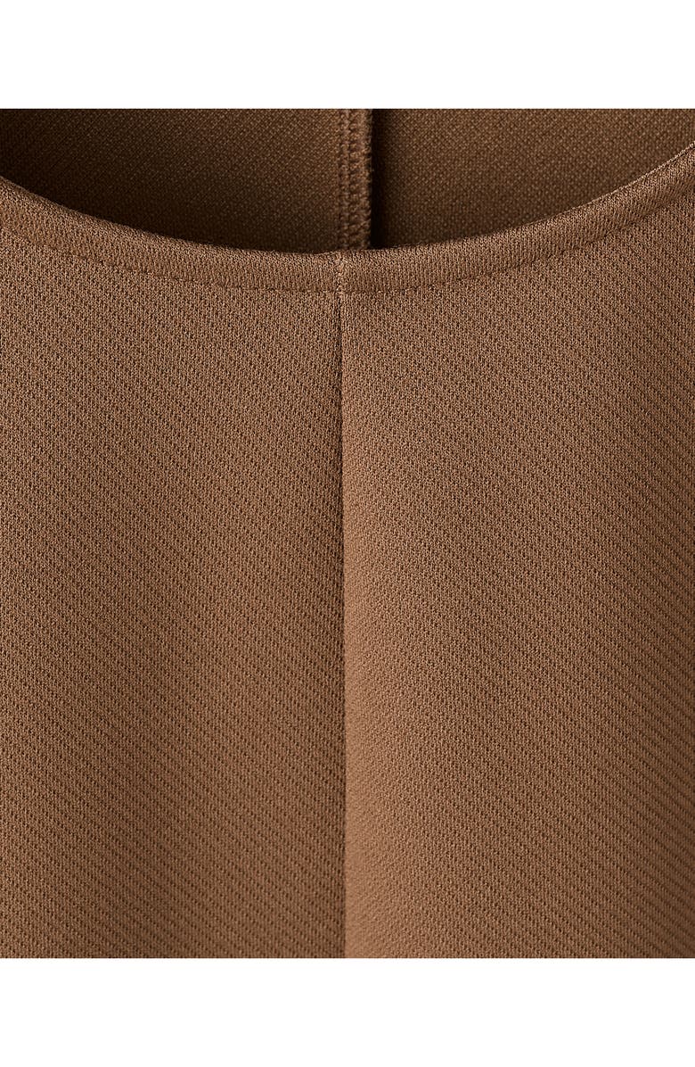 MANGO Pleated Sleeveless Top, Alternate, color, Medium Brown