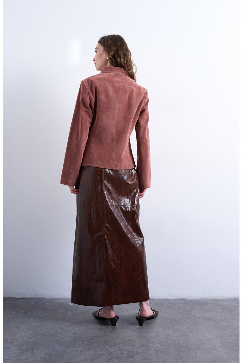 Faux Suede Shacket, Alternate, color, PINK
