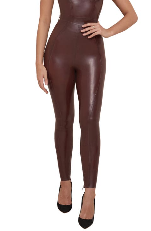 Lia High Waist Latex Leggings
