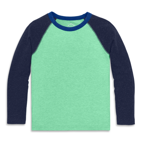 Kids Heathered Long Sleeve Baseball Tee (Toddler, Little Kid, Big Kid)