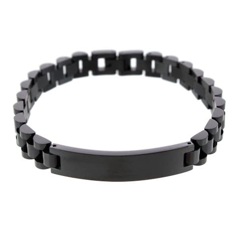 Signet ID Metal Link Bracelet
