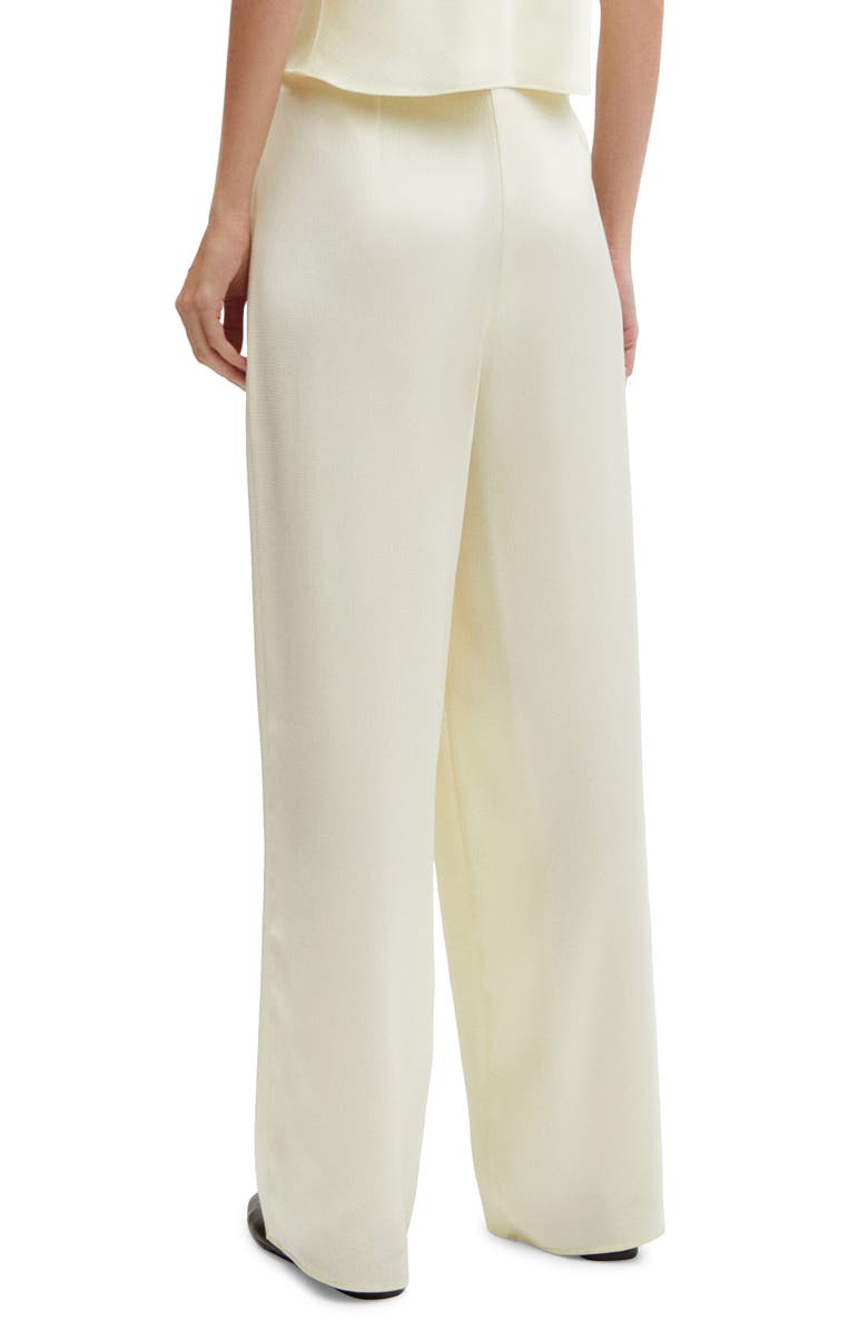 MANGO Flowy Wide Leg Satin Pants, Alternate, color, 