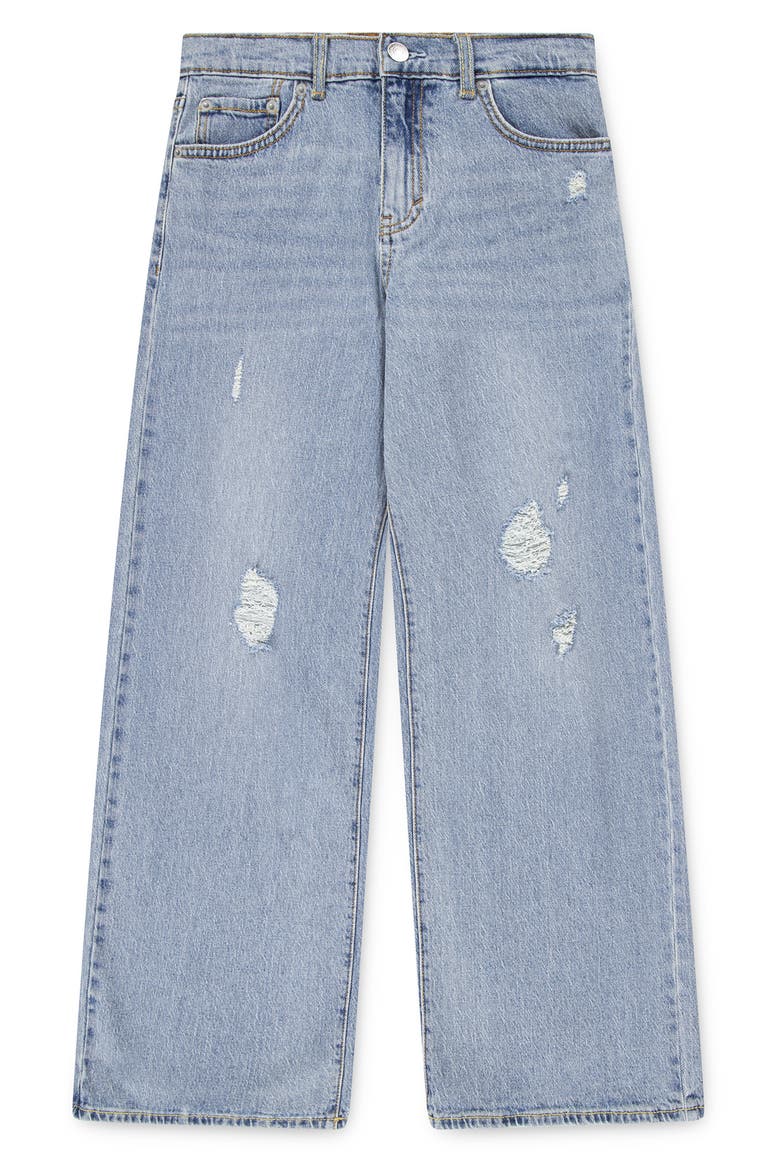 Kids' High Waist Baggy Jeans, Main, color, LAWHAPPY