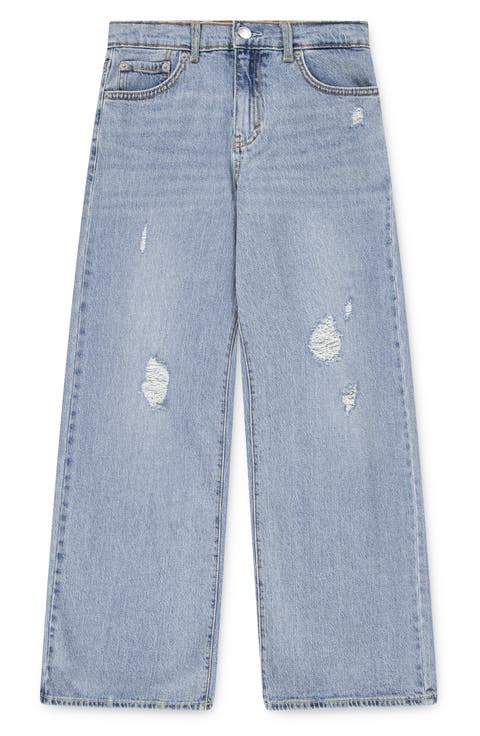 Kids' High Waist Baggy Jeans (Big Kid)