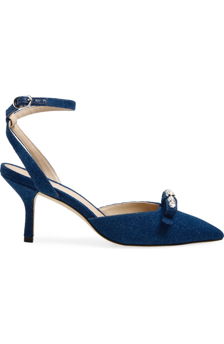 Stuart Weitzman Luella Ankle Strap Pump, Alternate, color, Dark Blue
