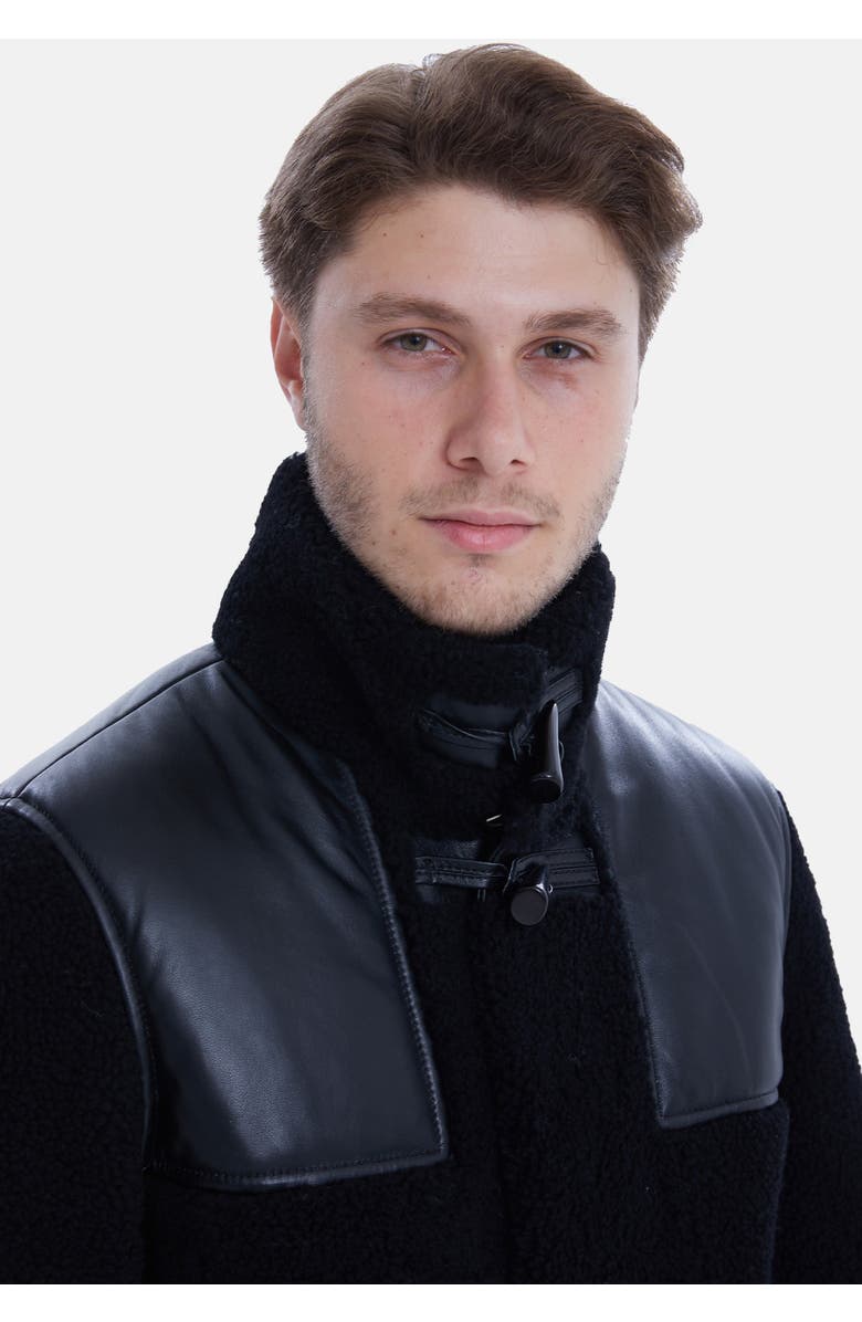 Furniq UK Vincent Sheepskin Jacket, Alternate, color, Black