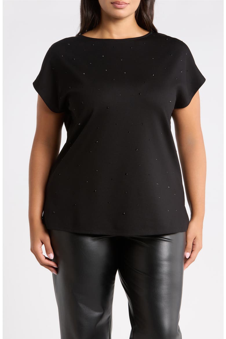 Heatset Extended Shoulder Top, Main, color, ANNE BLACK