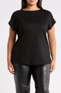 AK ANNE KLEIN Heatset Extended Shoulder Top