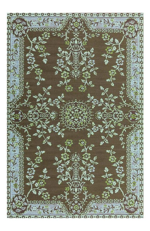 Garland Teal & Brown Outdoor Mat