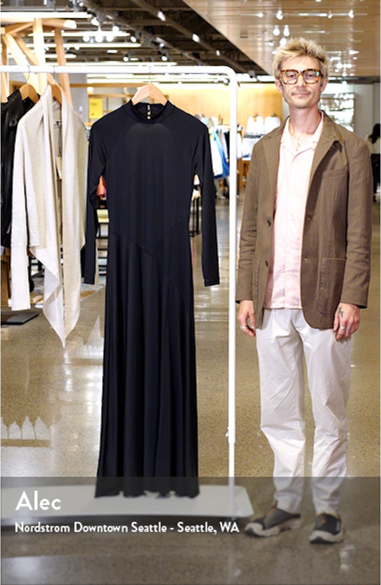 Evie Long Sleeve Stretch Maxi Dress, sales video thumbnail