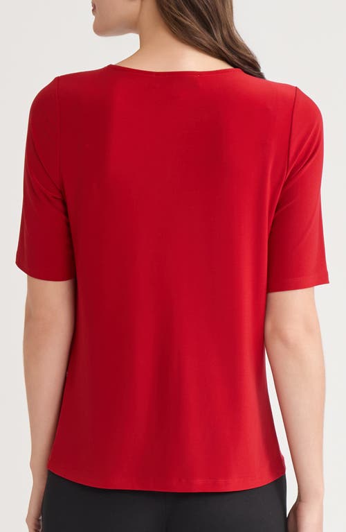 Kasper Box Pleat Top In Red