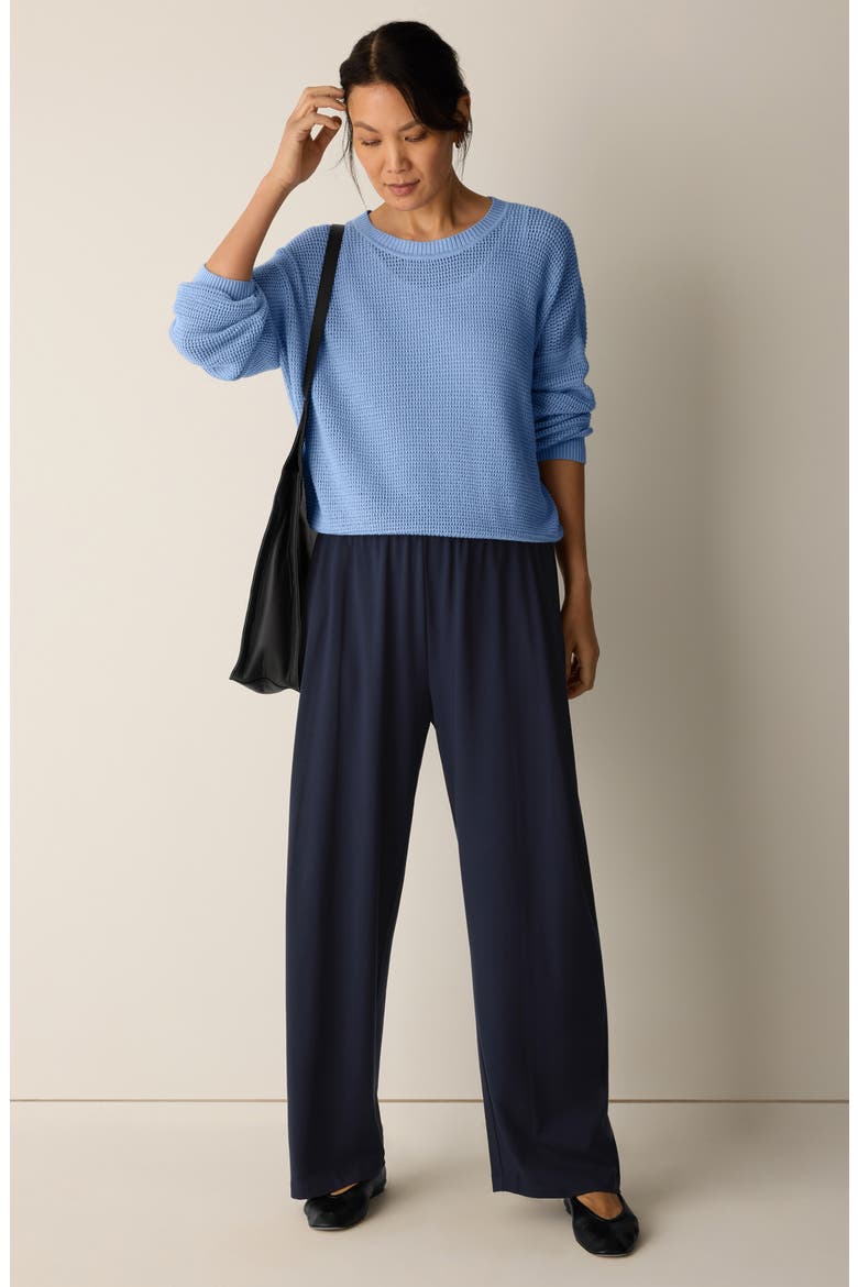 Ankle Straight Leg Jersey Pants, Alternate, color, INK