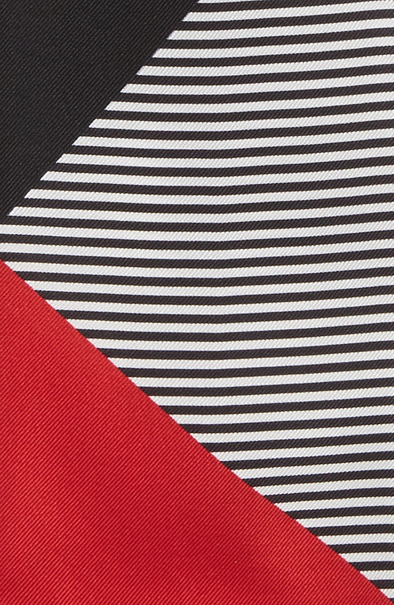 Burberry Mega Check Silk Skinny Scarf, Alternate, color,