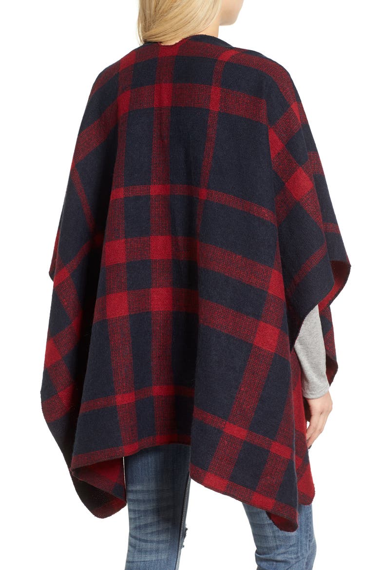 Buffalo Plaid Cape, Alternate, color, RED