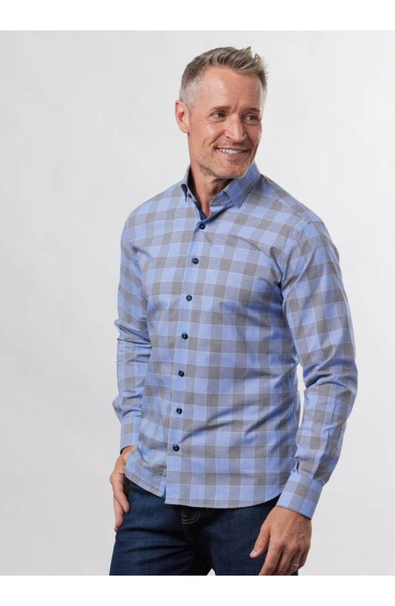 Hammer Made Sharkfin Tailored Fit Button Down Shirt, Main, color,