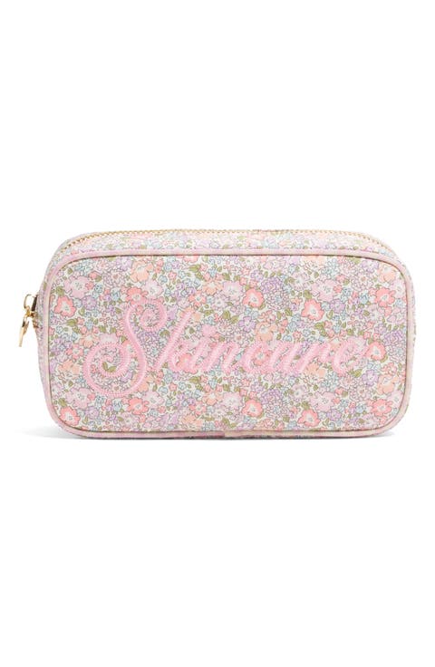 x Liberty Small Skincare Embroidered Cotton Pouch