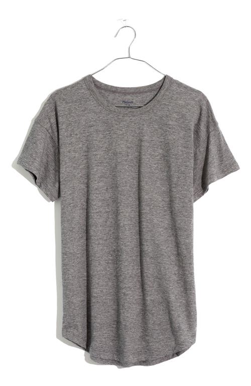 Madewell Sorrel Whisper Ringer T-shirt In Heather Iron