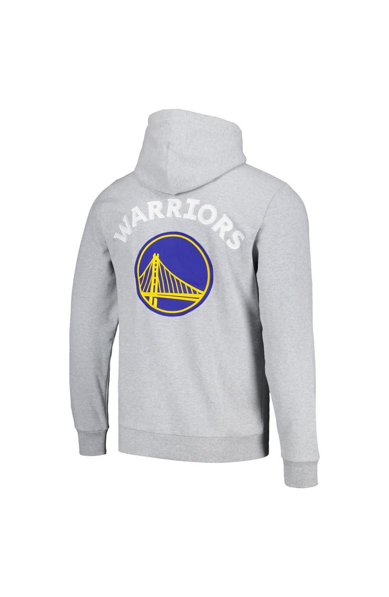 FISLL Unisex FISLL Heather Gray Golden State Warriors Heritage Crest Pullover Hoodie, Alternate, color,