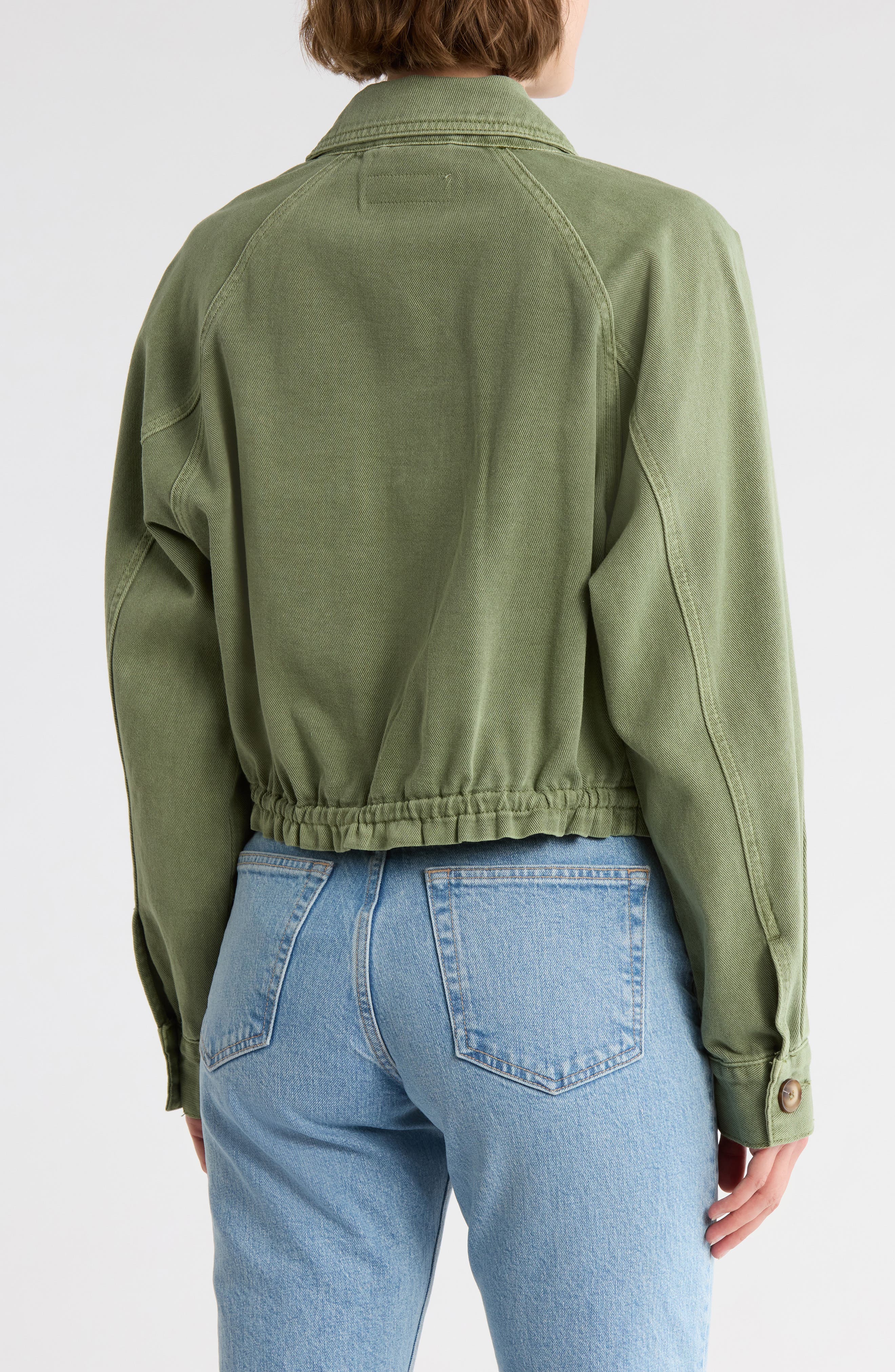 Crop Twill Shirt Jacket - image 2