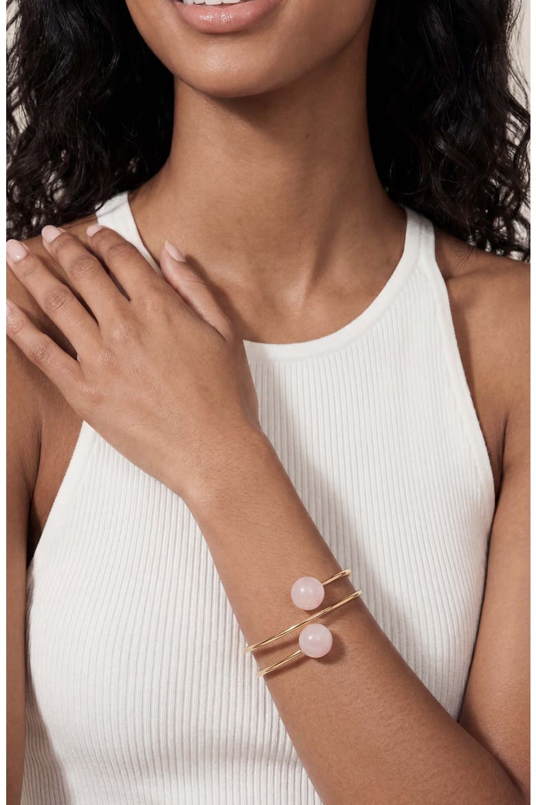 Summer Escape Cuff Bracelet, Alternate, color, ROSE QUARTZ